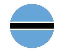 drapeau du botswana emblème national de l'afrique icône illustration vectorielle élément de conception abstraite vecteur