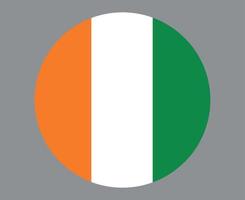 drapeau de la côte d'ivoire emblème national de l'afrique icône illustration vectorielle élément de conception abstraite vecteur