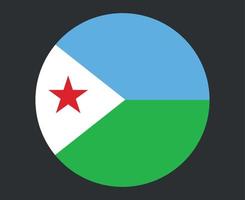 drapeau djibouti emblème national de l'afrique icône illustration vectorielle élément de conception abstraite vecteur