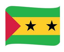 sao tomé drapeau national afrique emblème ruban icône illustration vectorielle élément de conception abstraite vecteur
