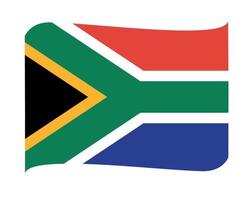 drapeau de l'afrique du sud emblème national de l'afrique ruban icône illustration vectorielle élément de conception abstraite vecteur