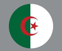 drapeau algérie emblème national de l'afrique icône illustration vectorielle élément de conception abstraite vecteur