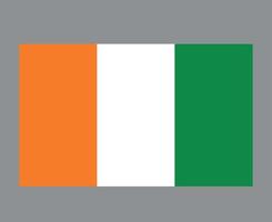 drapeau de la côte d'ivoire emblème national de l'afrique symbole icône illustration vectorielle élément de conception abstraite