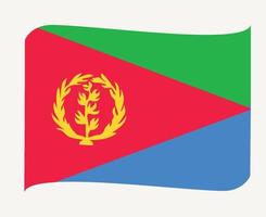 érythrée drapeau national afrique emblème ruban icône illustration vectorielle élément de conception abstraite vecteur