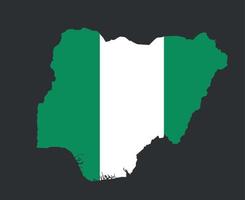 nigeria drapeau national afrique emblème carte icône illustration vectorielle élément de conception abstraite vecteur