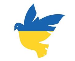 colombe de la paix drapeau ukraine emblème vecteur conception symbole abstrait national europe illustration