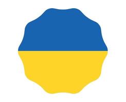 Ukraine emblème design drapeau national europe symbole abstrait illustration vectorielle vecteur