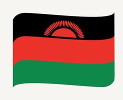 malawi drapeau national afrique emblème ruban icône illustration vectorielle élément de conception abstraite vecteur