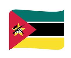mozambique drapeau national afrique emblème ruban icône illustration vectorielle élément de conception abstraite vecteur