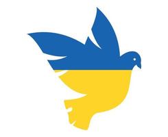 colombe de la paix emblème ukraine drapeau vecteur conception symbole abstrait national europe illustration