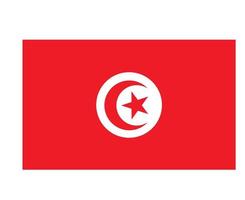 tunisie drapeau national afrique emblème symbole icône illustration vectorielle élément de conception abstraite vecteur