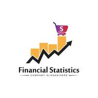 logo statistiques finance marketing entreprise analyse des tendances vecteur