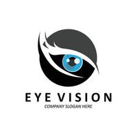 création de logo yeux, vision du monde, illustration vectorielle d'organes vecteur