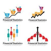 logo statistiques finance marketing entreprise analyse des tendances vecteur