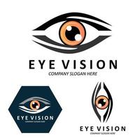 création de logo yeux, vision du monde, illustration vectorielle d'organes vecteur