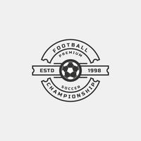 insigne rétro vintage championnat football football crêtes logo design inspiration vecteur