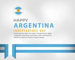 joyeux jour de l'indépendance de l'argentine 9 juillet illustration de conception vectorielle de célébration. modèle d'affiche, de bannière, de publicité, de carte de voeux ou d'élément de conception d'impression