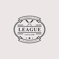 emblèmes de logos de baseball rétro vintage et éléments de conception vecteur