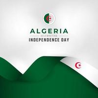 joyeux jour de l'indépendance de l'algérie 5 juillet illustration de conception vectorielle de célébration. modèle d'affiche, de bannière, de publicité, de carte de voeux ou d'élément de conception d'impression vecteur