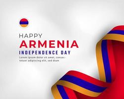 joyeux jour de l'indépendance de l'arménie 21 septembre illustration de conception vectorielle de célébration. modèle d'affiche, de bannière, de publicité, de carte de voeux ou d'élément de conception d'impression