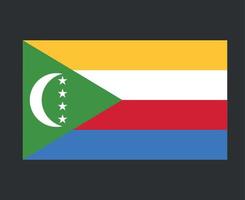 Comores drapeau national afrique emblème symbole icône illustration vectorielle élément de conception abstraite vecteur