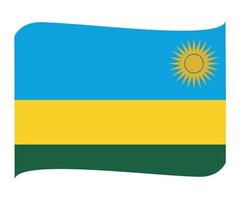 rwanda drapeau national afrique emblème ruban icône illustration vectorielle élément de conception abstraite vecteur