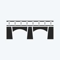 pont d'icônes. adapté au symbole de l'éducation. style de glyphe. conception simple modifiable. vecteur de modèle de conception. simple illustration