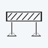 barrière d'icônes. adapté au symbole de l'éducation. style de glyphe. conception simple modifiable. vecteur de modèle de conception. simple illustration