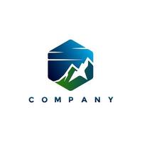 illustration de conception de logo de montagne moderne pour votre entreprise ou votre entreprise vecteur