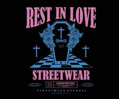 conception graphique esthétique pour t-shirt street wear et style urbain vecteur