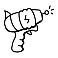 une conception d'icône de doodle de jeu de tir vecteur