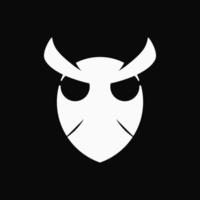 concept de logo de tête de hibou. minimaliste. logo monogramme. noir et blanc. pour le logo, l'icône, l'emblème, le symbole, la mascotte et le signe vecteur