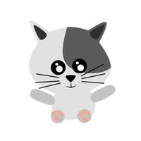 personnage de dessin animé de chat vecteur