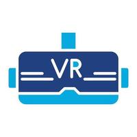 icône de deux couleurs de glyphe de réalité virtuelle vecteur