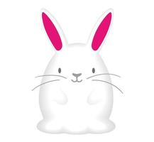 année de la mascotte du lapin ou du lapin de pâques. illustration vectorielle isolée sur fond blanc.