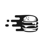 modèle de logo vectoriel burger dans le style de ligne. icône simple de hamburger