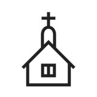 icône de ligne d'église vecteur