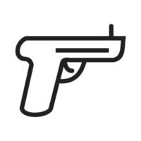 icône de ligne de pistolet jouet vecteur
