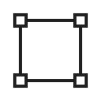 icône de ligne de quatre nœuds vecteur