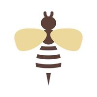icône plate multicolore d'abeille de miel vecteur