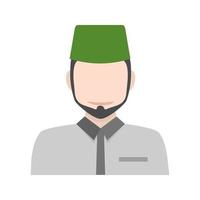 icône multicolore plat homme islamique vecteur