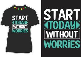 conception de t-shirt de citations de motivation vecteur