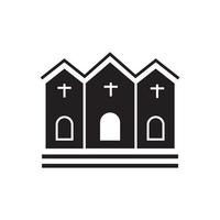 église bâtiment icônes symbole vecteur éléments pour infographie web