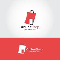 modèle de conceptions de logo de boutique en ligne. graphique vectoriel d'illustration. parfait pour le commerce électronique, la vente, l'élément Web du magasin, l'emblème de l'entreprise.