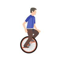 icône multicolore plat monocycle