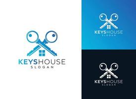 conception de logo de maison clé abstraite-maison clé, création de logo vectoriel fenêtre