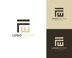 lettre abstraite fw lettre logo design, fw icône vector art