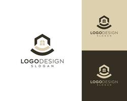 icône de maison abstraite, création de logo vectoriel d'icône de maison