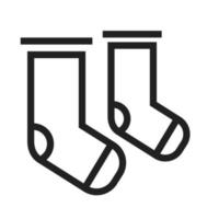 icône de ligne de chaussettes vecteur