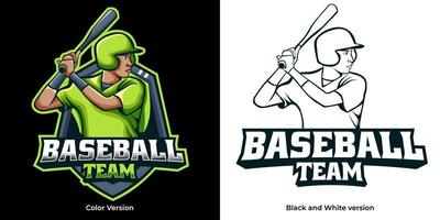 création de logo de mascotte de style de sport de baseball vecteur